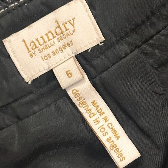 LAUNDRY by Shelli Segal Metallic Tiny Blue Sequined Skirt Size 6 - Picture 11 of 13